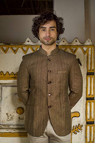 Image of WINTAGE Mens Tweed Wool Bandhgala