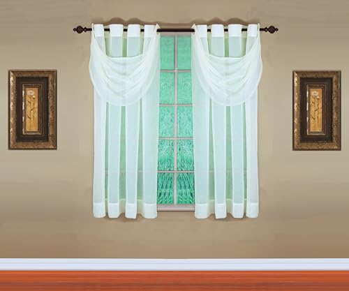 Image of Today's Curtain, Emelia Grommet Sheer Panel 63 inch Ecru, 59 inch W x 63 inch L