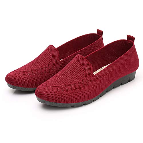 Slip On Shoes for Women Platform Comfortable Slip-On Flats Dressy Business Casual Fashion Outfit Loafer Shoes3