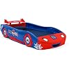 أطفال دلتا - سبايدي وأصدقائه المذهلين Web Crawler Race Car Twin Bed، أزرق/أحمر