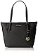 MICHAEL Michael Kors Jet Set Large Top-Zip Saffiano Leather Tote Black