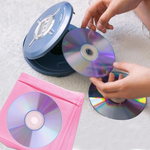 LCIEFKAE 100-Teilige Cd-Speichertasche, Cd-Schutzabdeckung, Transparente Aufbewahrungstasche, Cd-Zubehör.