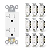 20A Duplex Receptacle Outlet, Standard Residential Grade Electrical Wall Outlet, 2 Pole 3 Wire Tampe