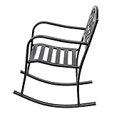 outsunny metallschaukelstuhl linke seite