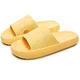 rosyclo Pillow Cloud Slippers for Women and Men, Massage Shower Bathroom Non-Slip Quick Drying Open