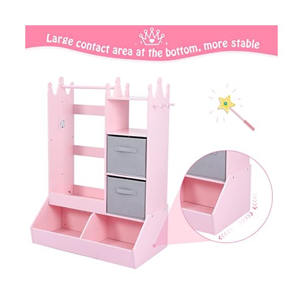 Bophy stm 601pa new kid wardrobe large pink  urban country home decor