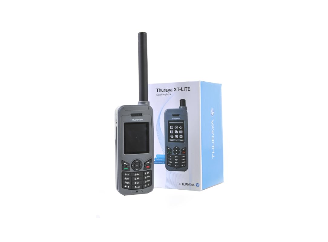 OSAT Telefono satellitare Thuraya XT-LITE + SIM Prepaid NOVA con 60 unità | Validità di 365 giorni | Copertura vocale e SMS per comunicazioni remote e di emergenza