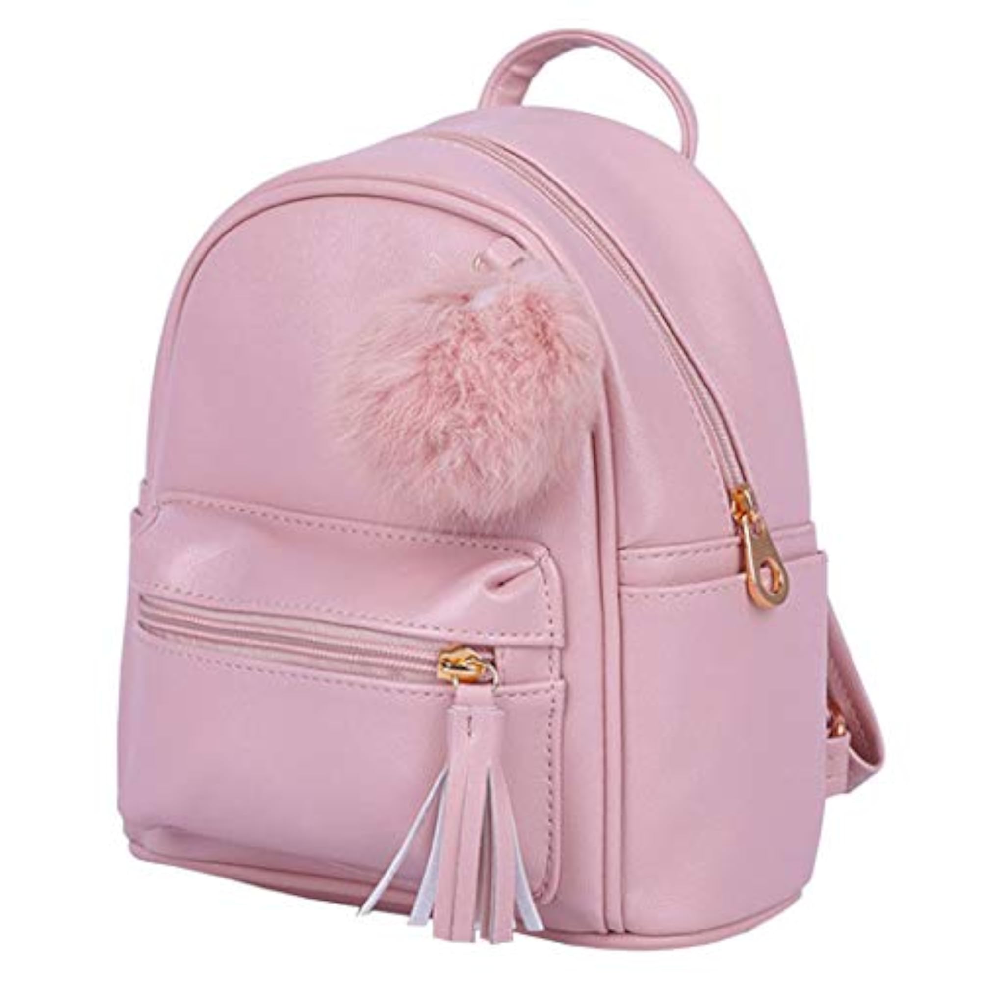 Women's Faux Leather Small Backpack, Fashion Casual Daypack