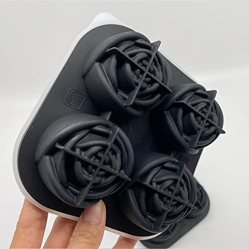 製氷器 シリコン 2個セット 製氷皿 丸 蓋付き かわいい 薔