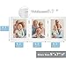 Frametory, 3 Picture Frames 5x7 Trifold Photo Frames Collage - Real Glass - Triple Folding (White, 1 Pack)