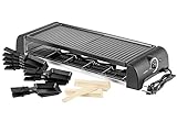 Korona 45060 Raclette für 10 Personen | XXL-Raclette mit 10 Pfannen & Spateln | Mit antihaftbeschichteter Grillplatte | Langes 1,2 m Kabel | 1500 Watt