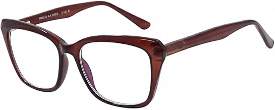 FS3832 Anti-Glare Women's Reading Glasses - Lightweight Flexible CP Frame for Comfort - Leather Case & Cloth Included