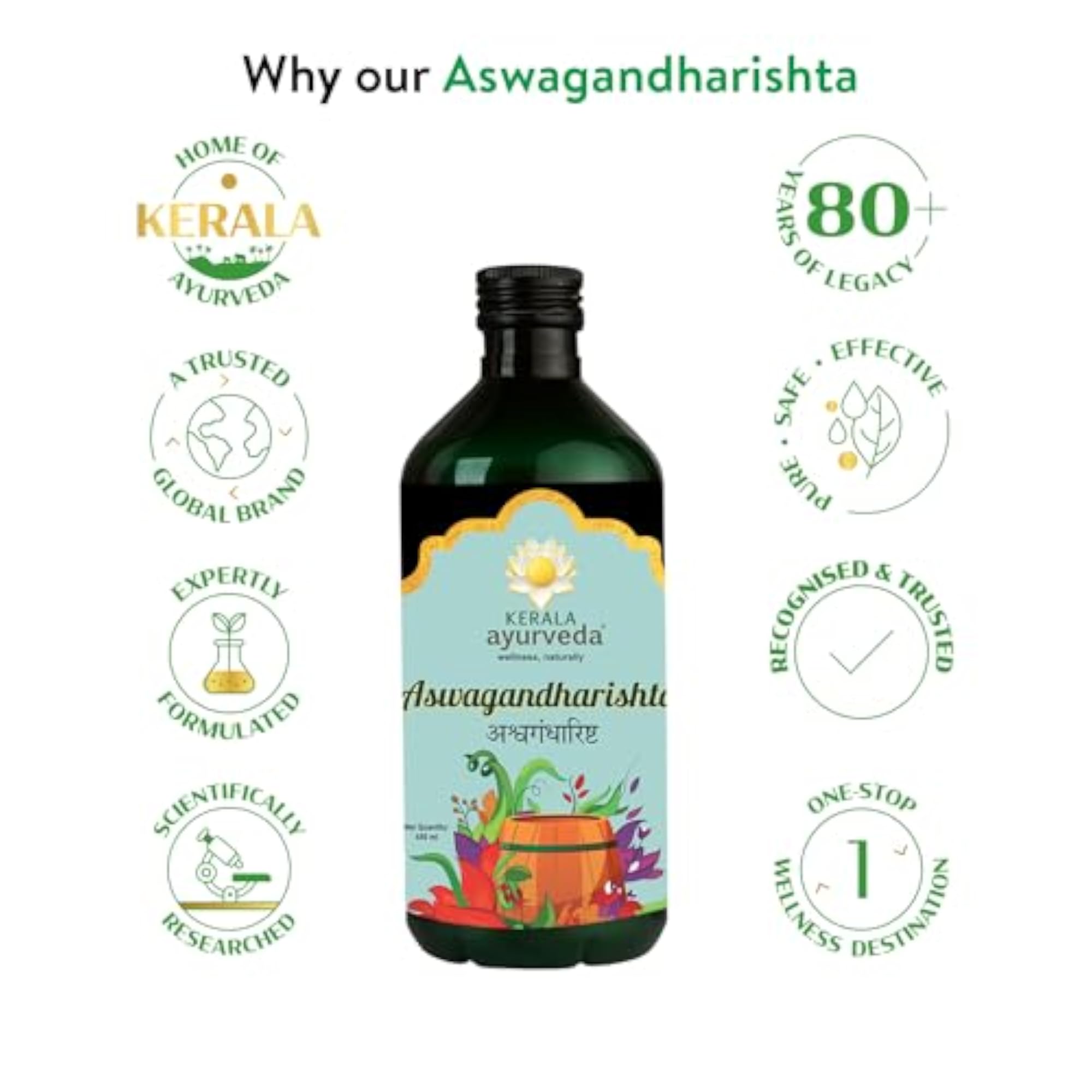 Aswagandharishta Herbal Energy Supplement, 450ml