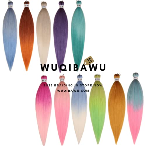 Ombre Blonde Pink Braiding Hair Pre Stretched Kanekalon Braiding Hair Extensions Feed In Braids #TOP5