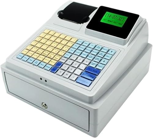 Cash Till,Electronic Cash Register, Cash Register Till for Small Business, POS System, 81 Keys, Digital LED Cash Register, for Restaurant Supermarket Retail, English System