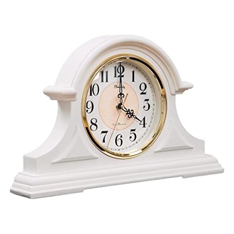 Beesealy Mantel clock-12 inch Antique Clock with Arabic Numerals Cover