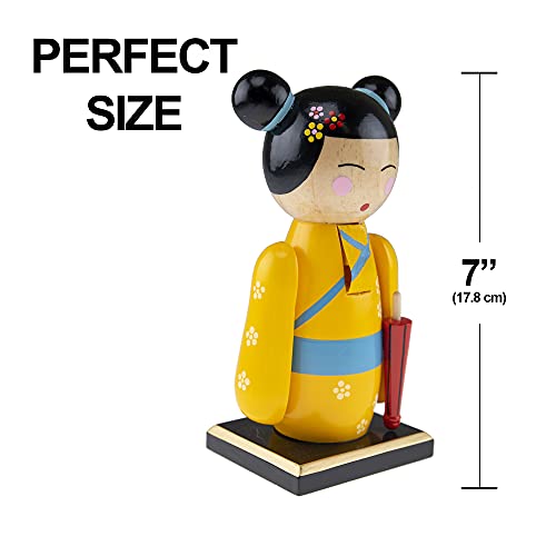Clever Creations Yellow Kimono Wooden Nutcracker #TOP18