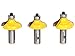 Yonico 13325 3 Bit Edge Molding Router Bit Set with Ogee 1/2-Inch Shank