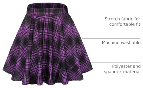 Image of Urban CoCo Women's Basic Versatile Stretchy Flared Casual Mini Skater Skirt