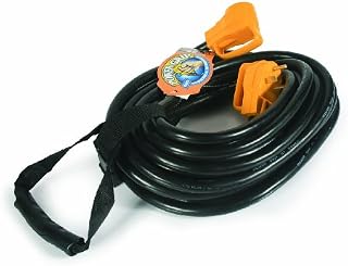 Camco 50' PowerGrip Heavy-Duty Outdoor 30-Amp Extension Cord for RV and Auto |