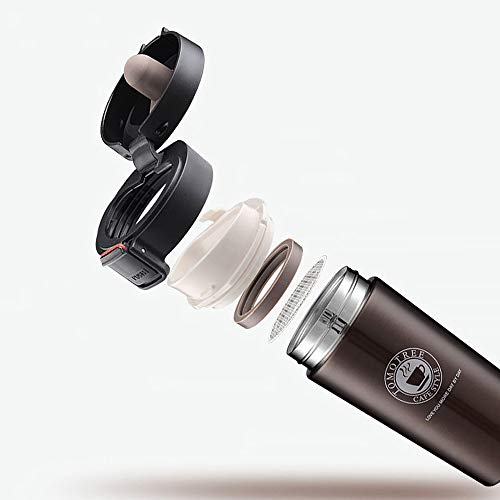 Vaso Termico Café Termo Taza Botella Taza Coche Acero Inoxidable Café Agua Thermos Frascos Termo Cafe Hermetico (Marrón) - Imagen 4