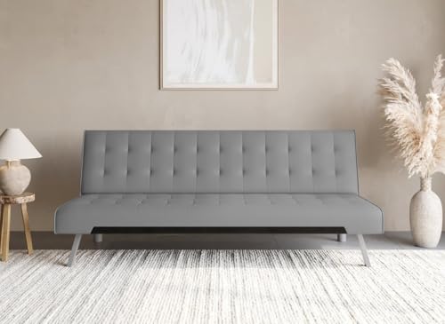 Banquette clic-clac KEDY 3 places convertible gris DECOINPARIS