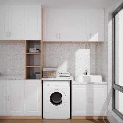 Built-in Cabinet Doors - Cabinet Replacement Doors for Kitchen, Living Room, Bedroom, Bathroom - 22.5 Inch High (White, 16.25 Inch Wide) - Thumbnail 6