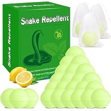 24 Pack Snake Repellent for Yard, Natural Rodent Repellent Balls for Outdoors and Indoor, Keep Snakes Lizard and Rodent Away from Lawn Yard Garden Camping Fishing Pet Safe