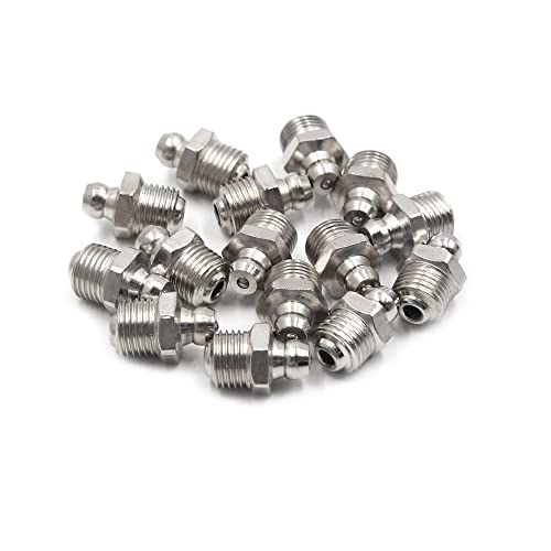 CLKE 10 Stück Schmierer Edelstahl 304 - M6x1mm Gerade Fettnippel Für Auto & Motorrad