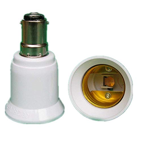 Outstanding® 2PCS Kleine Bajonett SBC B15 Zu Edison Schraube E27 ES Glühbirne Adapter Konverter Halter Cover