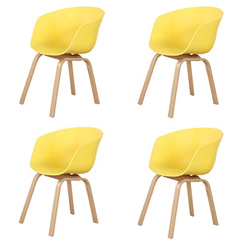 I Love Face 4 Pack Sillas De Comedor, Sillas Nordicas Comedor, Patas De Madera De Haya, Sillas De Cocina, Aptas Para Cocina, Comedor, Sala De Estar- Amarillo, 48 X 50 X 80cm I Love Face 4 Pack Sillas De Comedor, Sillas Nordicas Comedor, Patas De Madera De Haya, Sillas De Cocina, Aptas Para Cocina, Comedor, Sala De Estar- Amarillo, 48 X 50 X 80cm