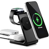 Station de charge 3 en 1 : ce chargeur 3 en 1 vous permet de charger un téléphone, une montre intelligente et des écouteurs sans fil en même temps, en remplaçant plusieurs chargeurs par un support de charge compact.