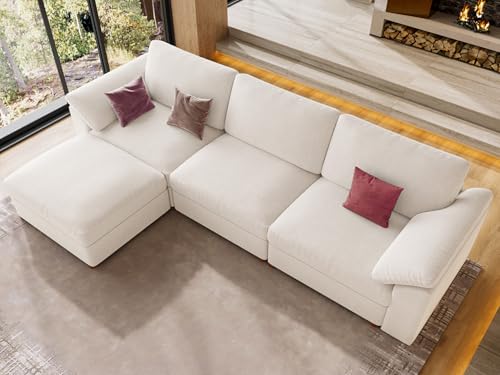 EASE MOOSE Oversized Modular Sectional Sofa with Ottoman, Modern Comfort