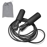 FEELCAT なわとび トレーニング用 フィットネス 消費カロリー 縄跳び 大人用 子供用 ジュニア用 長さ調節可 FC1801 (FC-ブラック)