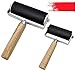 Price comparison product image 2 Pack Rubber Roller, 10cm (4 inches) and 6cm (2.4 inches) Brayer Roller, Hand Roller Tool Used for Printmaking/Painting/Crafting