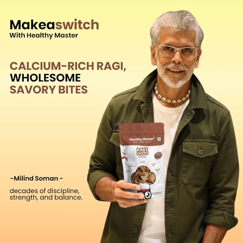 Image of Healthy Master Ragi Chips Combo 900g (100g Each) Pack of 9 | Light & Crispy | High Protein Chips | Gluten-Free | No Maida, No Palm Oil | Low-Calorie | Healthy Snacks for Adults & Kids