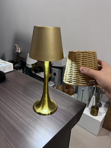 Mr. White Outdoor Wasserdichte LED Aufladbar Akku Tischleuchte, Kabellose Touch Dimmbar Tischlampe für Restaurant Küche Patio Abendessen Esszimmer (Grün)