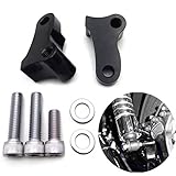 HTTMT- USMT503-006-BK 1.75' Black Aluminum Lowering Kit Compatible With 2008-2016 Harley Dyna Fat...