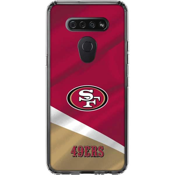 Skinit Clear Phone Case Compatible with LG K51/Q51 - Officially Licensed NFL San Francisco 49ers Design