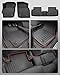Papimats for Mazda 3 Floor Mats 2013 2012 2011 2010, Full Set TPE for Mazda 3 Hatchback/Sedan All Weather Floor Liners Car Rubber Carpet Interior Accessories 2010-2013,3Pcs Black