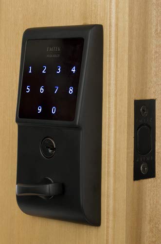 Emtek E3020 EMTouch Electronic Keypad Deadbolt from the Brass Modern Collection, Flat Black