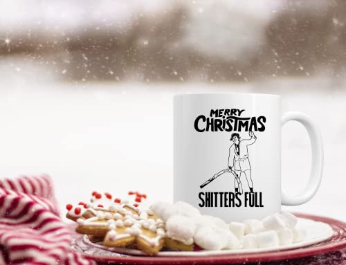 Shitters Full Coffee Mug - Griswold Christmas Vacation Gift - Funny Mug Cousin Eddie National Lampoons Christmas For Men And Women, 11 Ounces #TOP4
