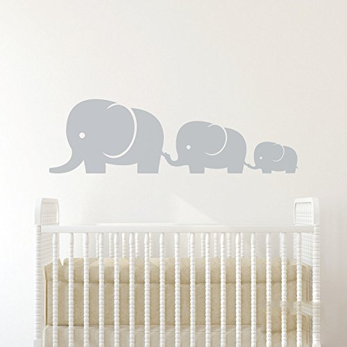 Customwallsdesign Elephant Family Éléphant bébé et maman Sticker mural autocollant mural en vinyle pour chambre d'enfant