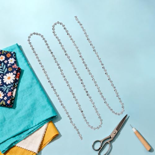Cadena de gemas de imitación plateados con flecos de cristal Healeved para ropa 7