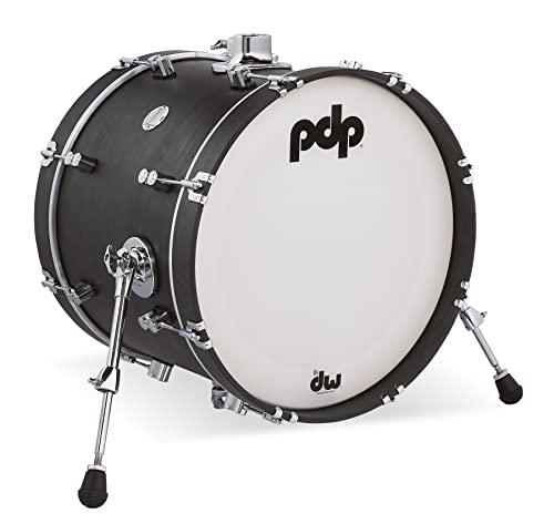 PDP Concept Classic Kick Drum, 14x18, Ebony/Ebony Hoops