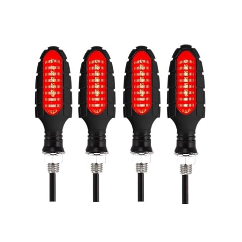 Intermitentes de moto 12V luces de señalización ámbar con perno M8 universal