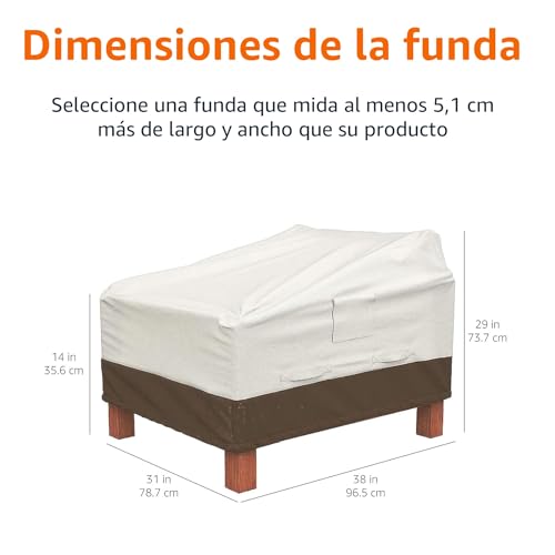 Miniatura 6 de Amazon Basics Funda Para Sillón Individual, 1 Plaza - Juego De 2, Beis Bronceado