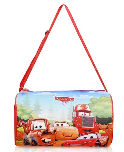Image of Stylbase Multicolor Polyester Kids Duffle Travel Bag for Travelling Gym, Dance, Swimming, Picnic, Sports, Traveling Bag for Boys & Girls (Pixar Car, 18 Inch)