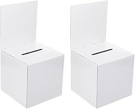 Pappvorschlagsbox, Wahlurne aus Pappe, Spendenbox, mit abnehmbarem Header Board Tombola-Box, leicht, Wellpapier