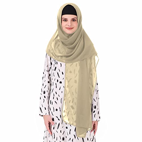Long Hijab in Breathable Soft Georgette Head Wrap 50x180 cm Scarf HJ-0204